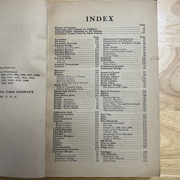 The Official Rules of Card Games 45th Edition 1947 Hoyle Up To Date Paperback - Picture 4 of 9